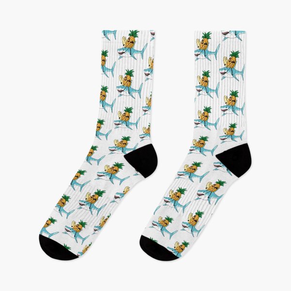 Item preview, surfer pineapple riding a shark designed and sold by landscapeworlds.