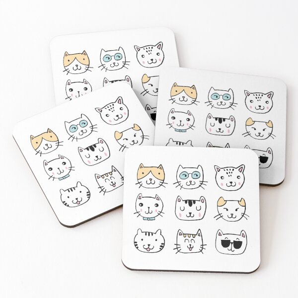 Item preview, Nine funny, cute and cool cat faces! designed and sold by keera66.