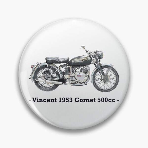 Item preview, Classic Motorbike - Vincent 1953 Comet - 500cc, Illustrated Tribute designed and sold by FoleyPottery.