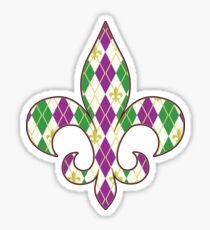 Mardi Gras Argyle Sticker
