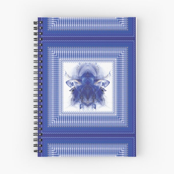 Item preview, Fractal beetle with border in blues designed and sold by effervescence.