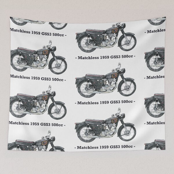 Item preview, Classic Motorbike -  Matchless - 1959 - GSS3 - 500cc, Illustrated Tribute designed and sold by FoleyPottery.