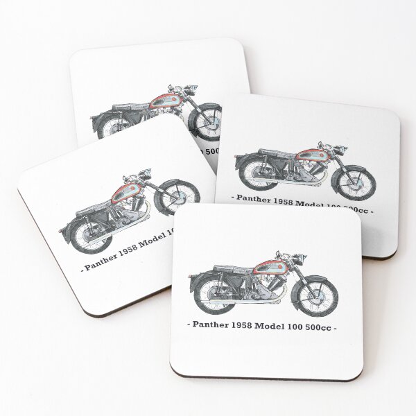 Item preview, Classic Motorbike - Panther 1958 - Model 100 - 500cc, Illustrated Tribute designed and sold by FoleyPottery.