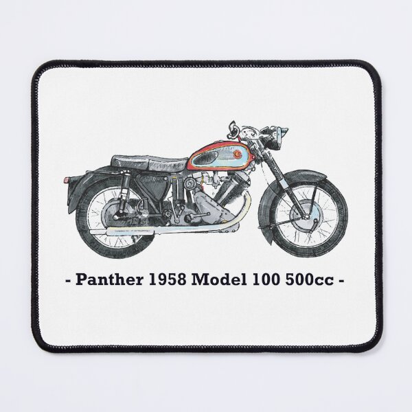 Item preview, Classic Motorbike - Panther 1958 - Model 100 - 500cc, Illustrated Tribute designed and sold by FoleyPottery.