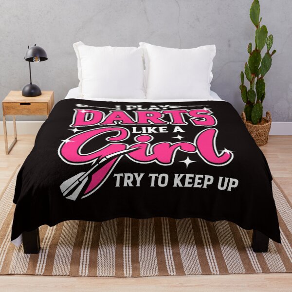 Item preview, Play Darts Like Girl Dart Player Bullseye Dartboard Arrow designed and sold by TomGiantDesigns.