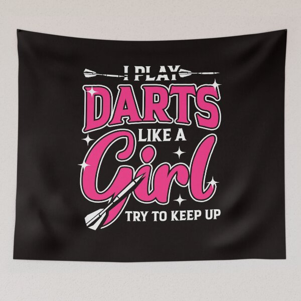 Item preview, Play Darts Like Girl Dart Player Bullseye Dartboard Arrow designed and sold by TomGiantDesigns.
