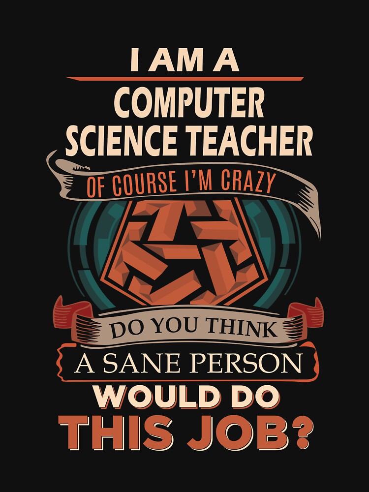 Thumbnail 7 of 7, Pullover Sweatshirt, Computer Science Teacher T Shirt - Sane Person Job Gift Item Tee designed and sold by vonnie38uo.