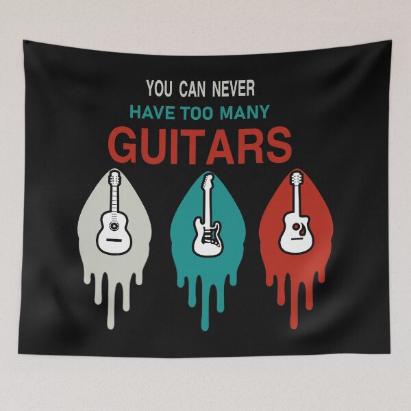 Item preview, You can never have too many guitars - player guitar gift ideas for birthday and christmas designed and sold by Desibeau.