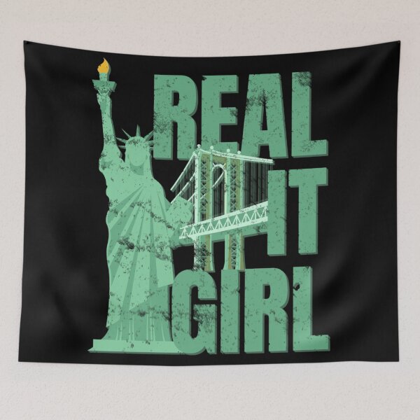 Item preview, Real IT Girl, Cool New York Statue Of Liberty Distressed Look Shadow Design designed and sold by TrulyEpoque.