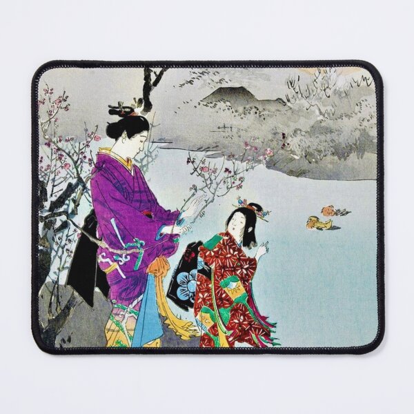 Item preview, mother and child at the lakeside- japanese art designed and sold by 1andydesign.