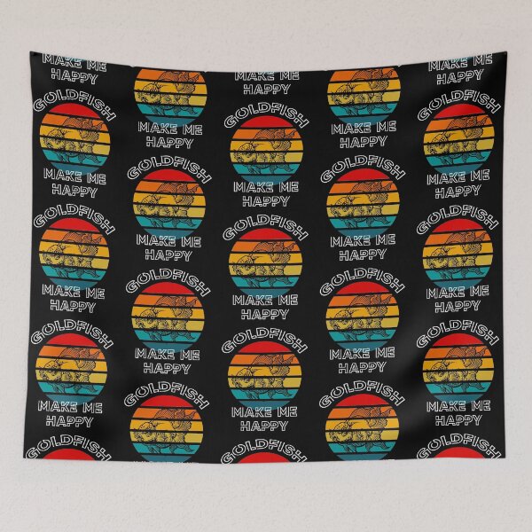 Item preview, Goldfish Make Me Happy Retro Sunset designed and sold by JRRTs.