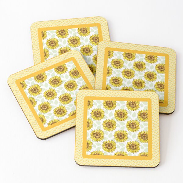 Item preview, Sunflowers Quilt Patterns - Yellow Background Pattern  designed and sold by NawalMagdy.