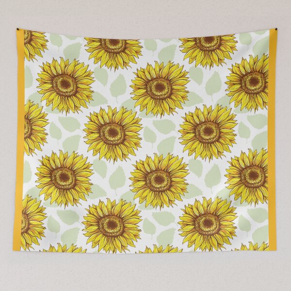 Item preview, Sunflowers Quilt Patterns - Yellow Background Pattern  designed and sold by NawalMagdy.