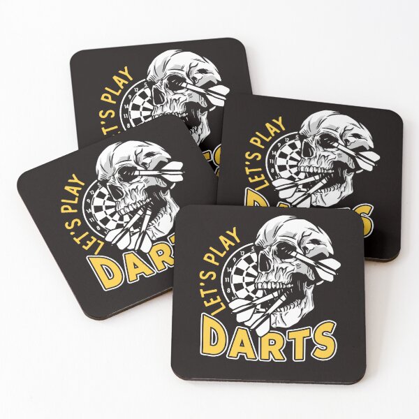 Item preview, Lets Play Darts Skull Dartboard Arrow Dart Player Team Aim designed and sold by TomGiantDesigns.