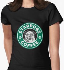 Star Pugs Kaffee - Starbucks Tailliertes T-Shirt