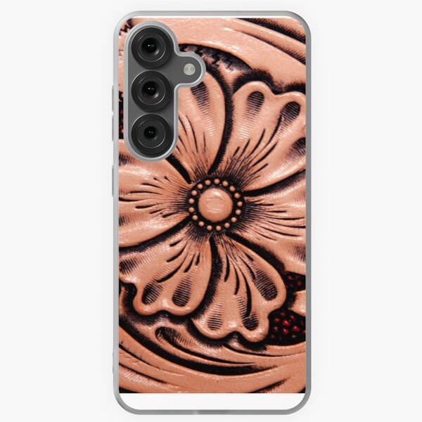 Tooled Leather Flower Samsung Galaxy Soft Case