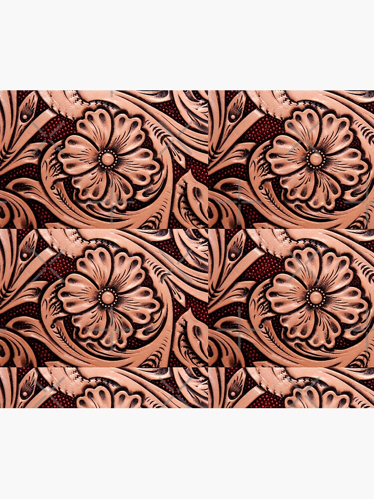 Tooled Leather Flower  Poster for Sale by Dana Burke