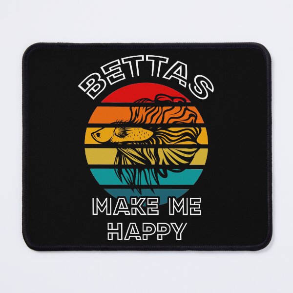 Item preview, Betta Siamese Fighter Fish Make Me Happy Retro Sunset designed and sold by JRRTs.