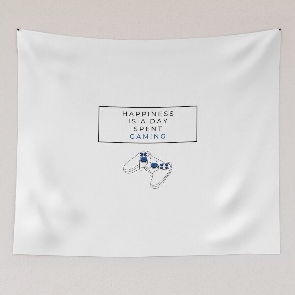 Item preview, Happiness is a day spent gaming blue designed and sold by AmonRa16.