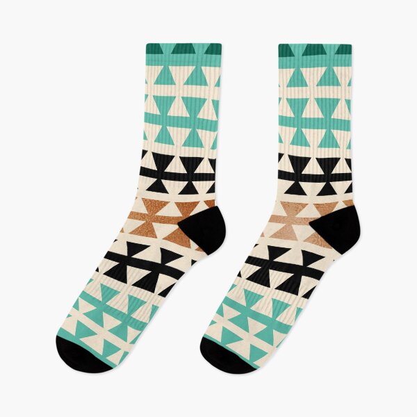 Item preview, Desert Boho Ethnic Pattern with Triangle (shades of green) designed and sold by Octavia Soldani.
