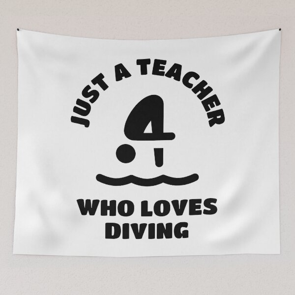 Item preview, Just a teacher who loves diving designed and sold by TheGreenGoat.