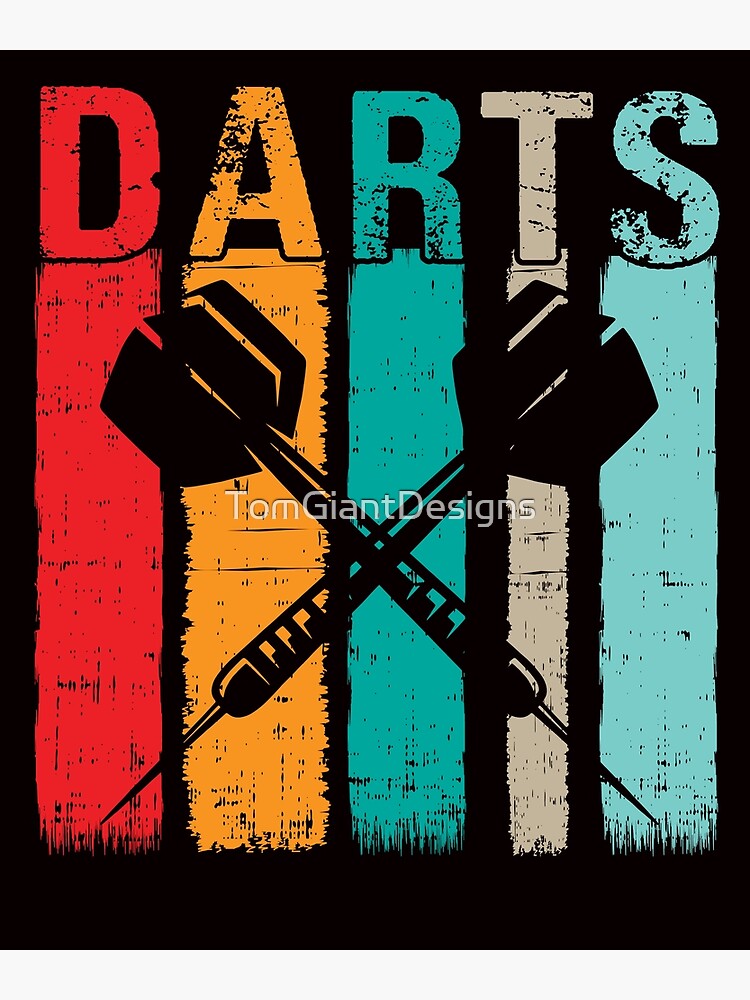 Vintage Dartboard Retro Dart Player Arrow Dart Throwing Team Poster For Sale By 8126