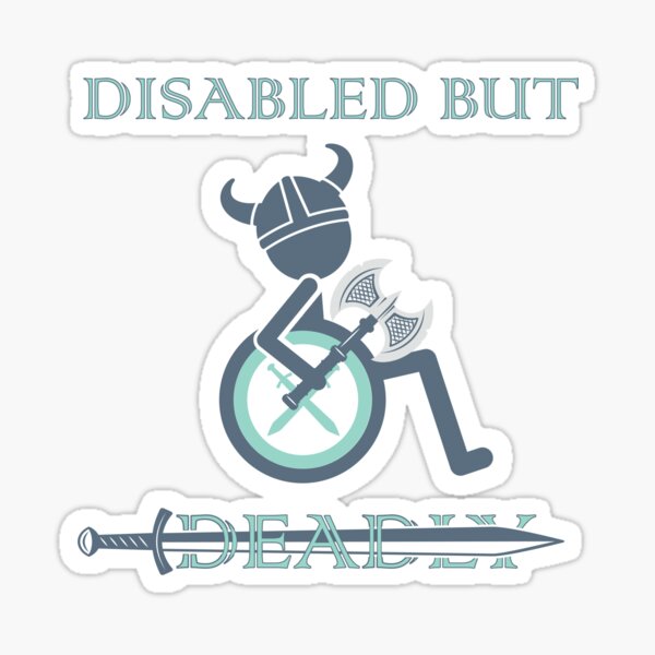 Handicap sign Funny Sticker. Vinyl Decal Sticker. Handicap Humor