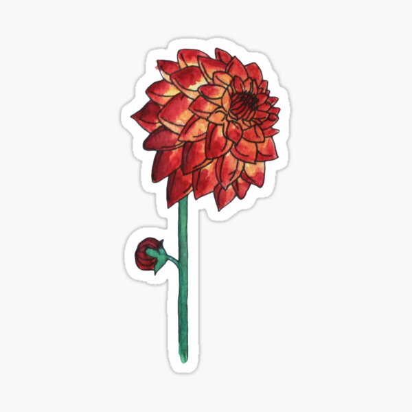 Floral Sticker — Dahlia Press