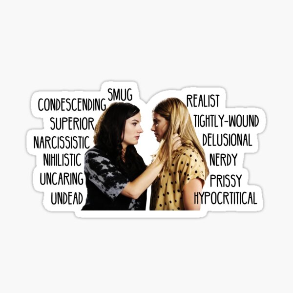 Aperçu de l'œuvre Carmilla Saison 3 - Hollstein - Surnoms sarcastiques de Carmilla et Laura Sticker créée et vendue par jispuff.