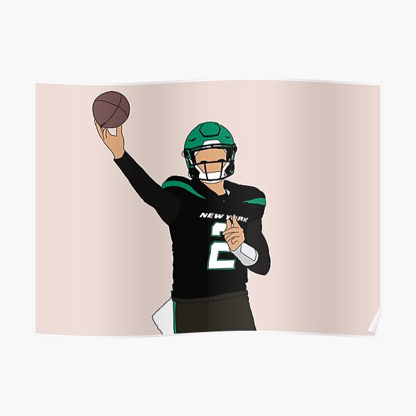 : BAVIEN Zach Wilson Poster Football Art 7 Canvas Poster Bedroom  Decor Sports Landscape Office Room Decor Gift Unframe:20x30inch(50x75cm):  Posters & Prints