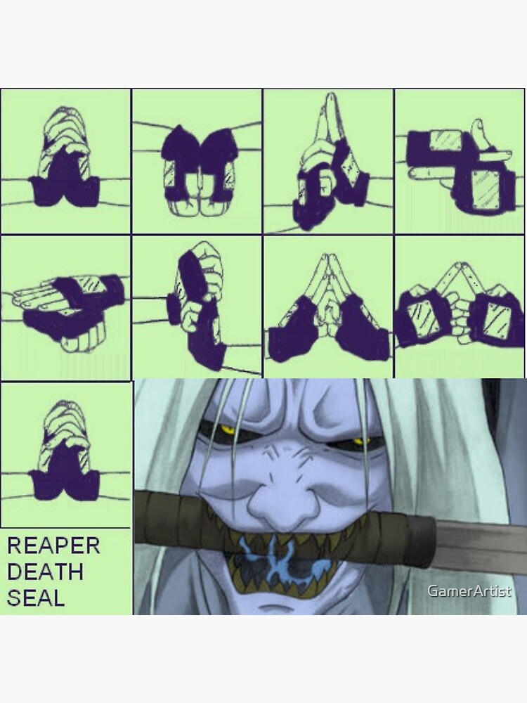 "Reaper Death Seal Hand Signs" Sticker by GamerArtist Redbubble