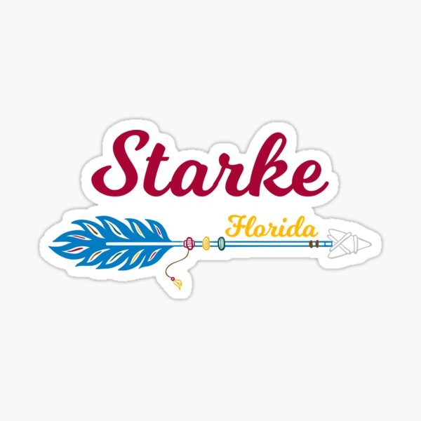 "Starke Florida Featuring Arrow with Feather" Sticker by FloridaUSA