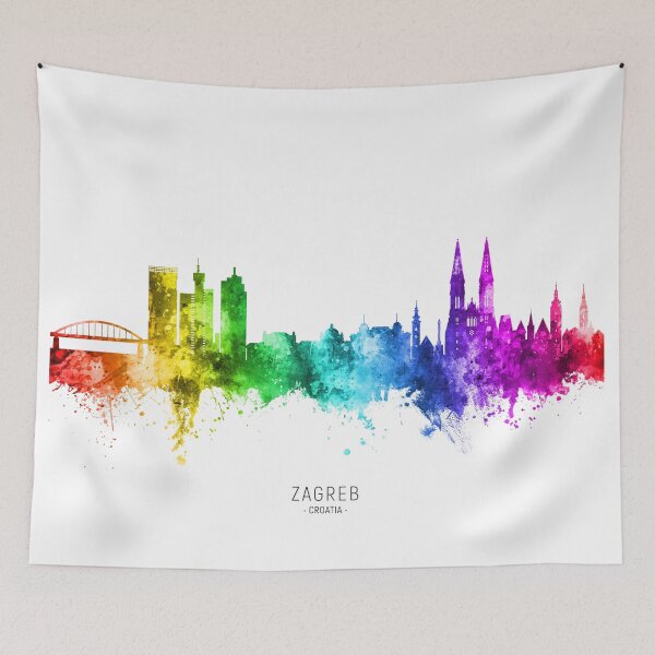 Item preview, Zagreb Croatia Skyline designed and sold by ArtPrints.