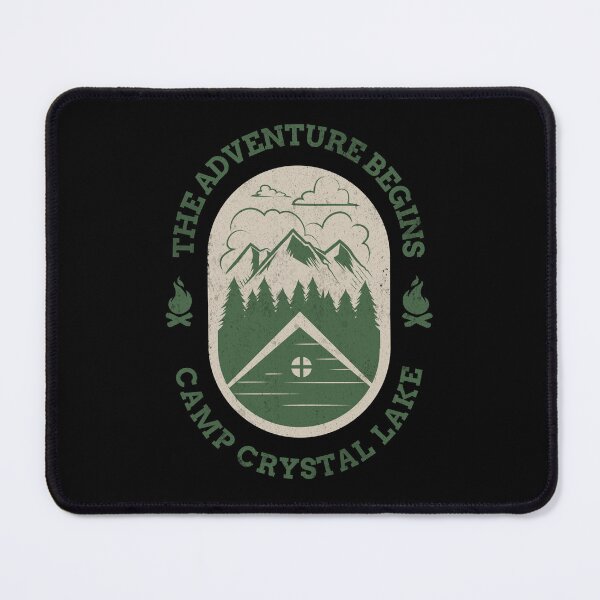 Item preview, Adventure Begins Camp Crystal Lake Dark Version Horror Halloween Design designed and sold by up4tee.