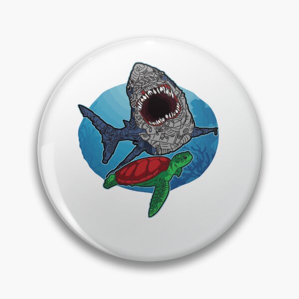Item preview, Plastic Kills Seaturtle Eaten by Garbage Shark designed and sold by Moonpie90.