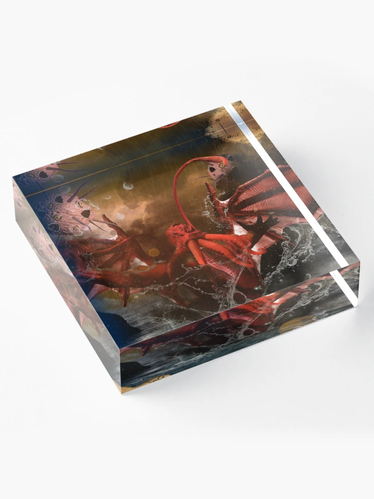 Thumbnail 4 of 5, Acrylic Block, Cthulhu Rises designed and sold by HackimationLab.