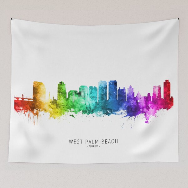 Item preview, West Palm Beach Florida Skyline designed and sold by ArtPrints.
