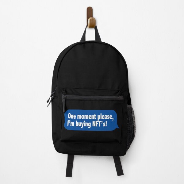 Item preview, One Moment Please, I'm buying NFT's! (Funny Message Speech Bubble) designed and sold by SassyClassyMe.