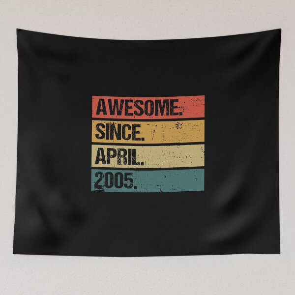 Item preview, 17th Birthday Gift: Awesome Since April 2005, Retro 2005 April Birthday designed and sold by AMINE  ★★★★★.