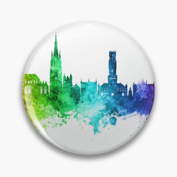 Item preview, Bruges Belgium Skyline designed and sold by ArtPrints.