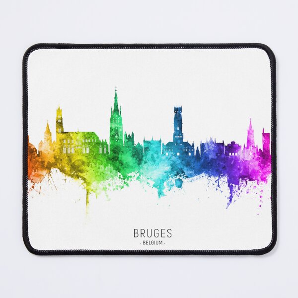 Item preview, Bruges Belgium Skyline designed and sold by ArtPrints.