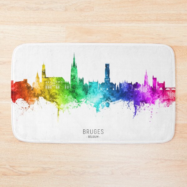 Item preview, Bruges Belgium Skyline designed and sold by ArtPrints.