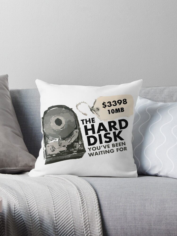 Vintage 10mb Hard Disk | Throw Pillow