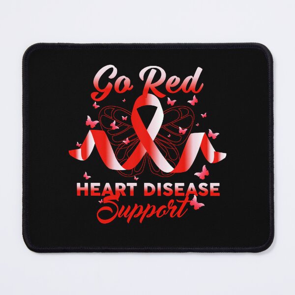Item preview,  Go Red Heart Disease Support Heart Disease Awareness design ,butterflies designed and sold by ANAS    HO.