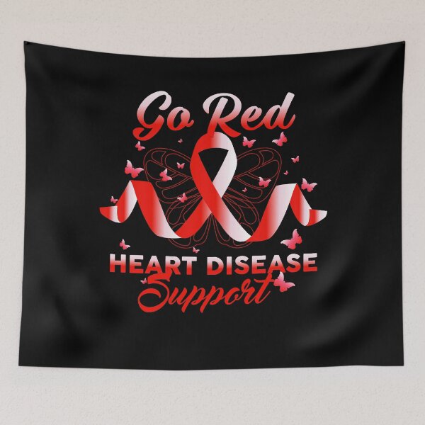 Item preview,  Go Red Heart Disease Support Heart Disease Awareness design ,butterflies designed and sold by ANAS    HO.