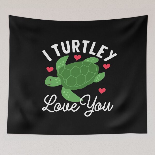 Item preview, I Turtley Love You Cute Turtle With Hearts Funny Turtles Lover designed and sold by Fleyshop.