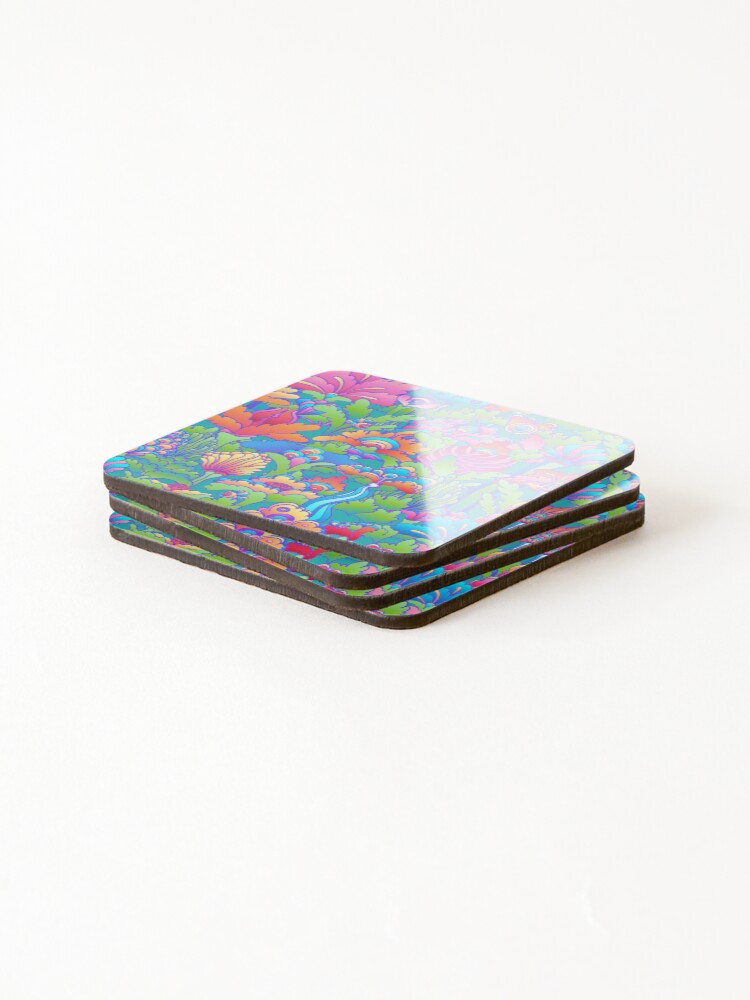 Thumbnail 4 of 5, Coasters (Set of 4), Magic forest Pattern designed and sold by varka.