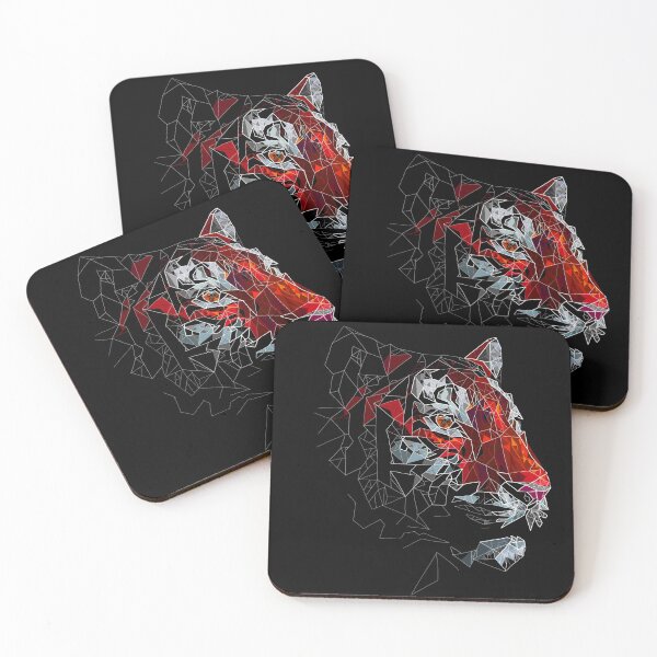 Item preview, Abstract neon colors geometric tiger designed and sold by Bcolors.