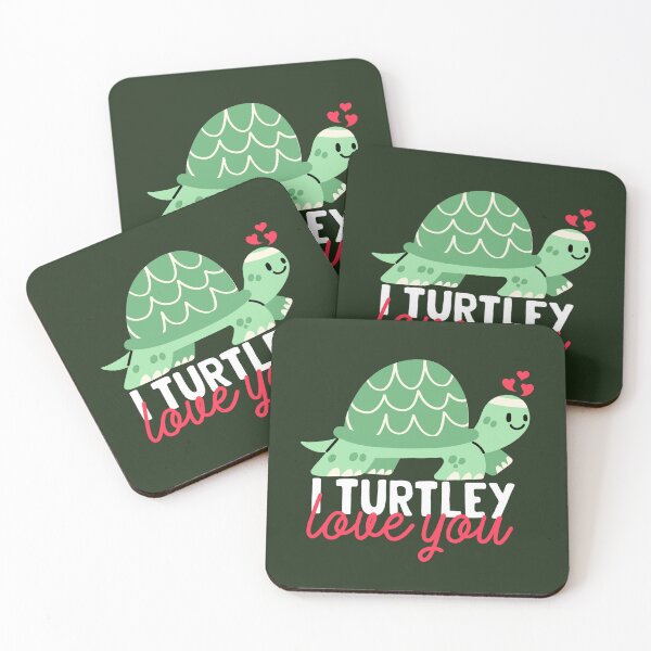 Item preview, I Turtley Love You Cute Turtle With Hearts Funny Turtles Lover designed and sold by Fleyshop.