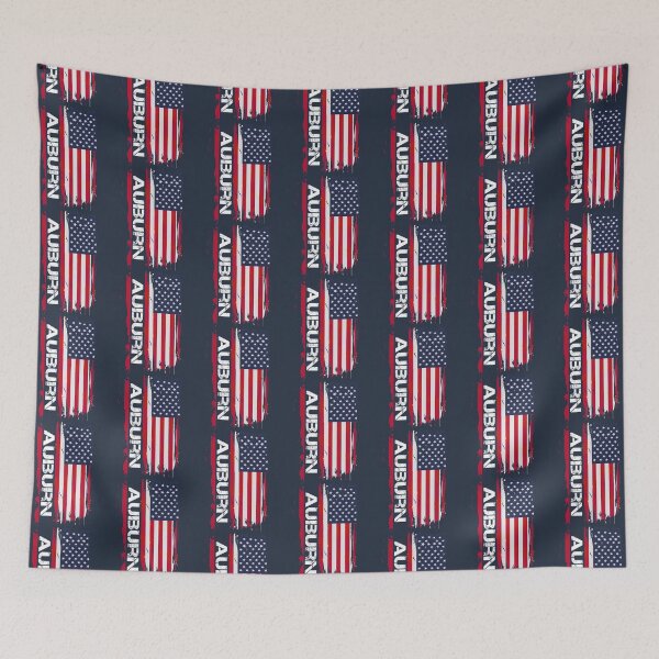 Item preview, Auburn Vintage Font USA Flag   designed and sold by minipopfrl.